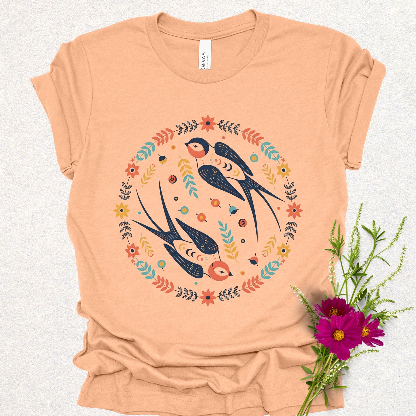 Whimsical Bird Dance Tee