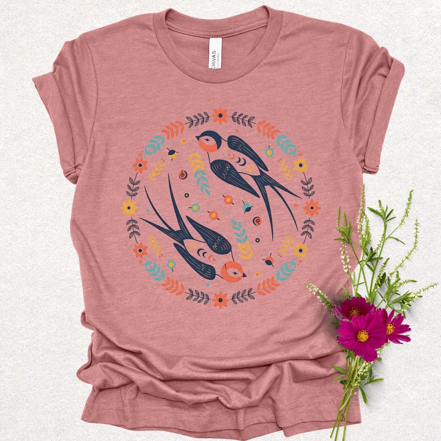Whimsical Bird Dance Tee