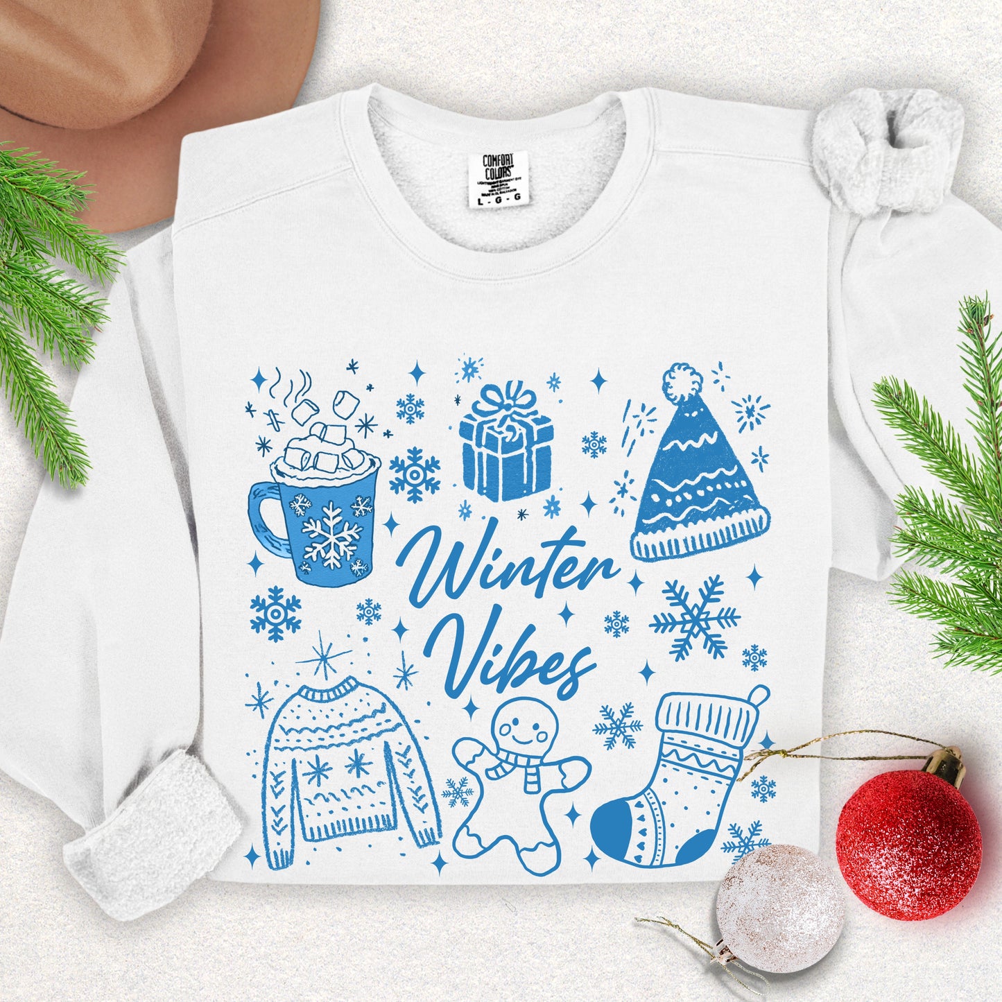 Cozy Winter Vibes Lightweight Sweatshirt