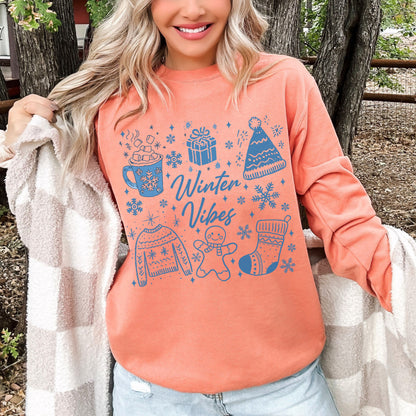 Cozy Winter Vibes Lightweight Sweatshirt