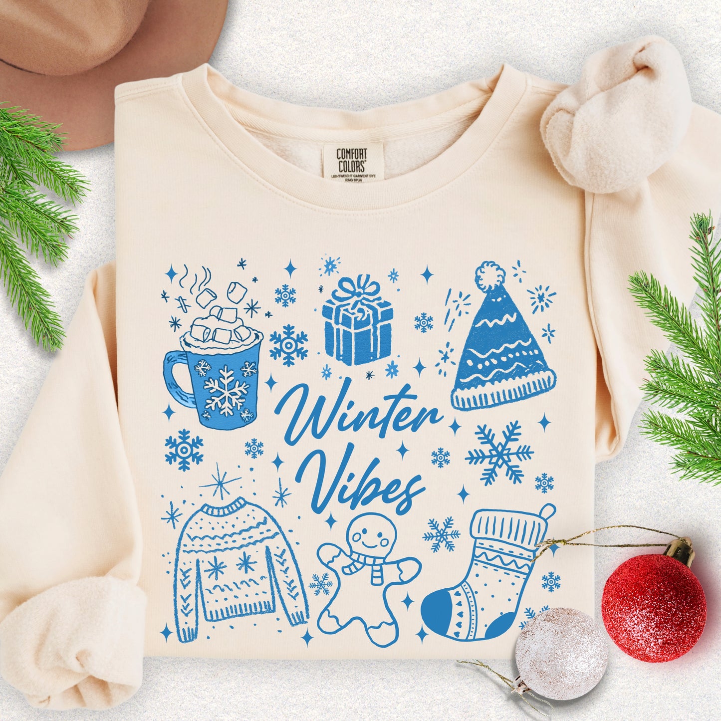 Cozy Winter Vibes Lightweight Sweatshirt