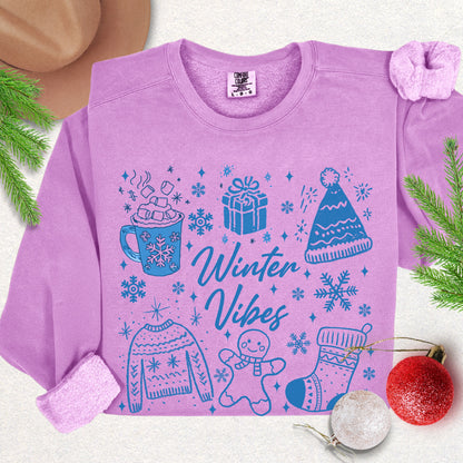 Cozy Winter Vibes Lightweight Sweatshirt