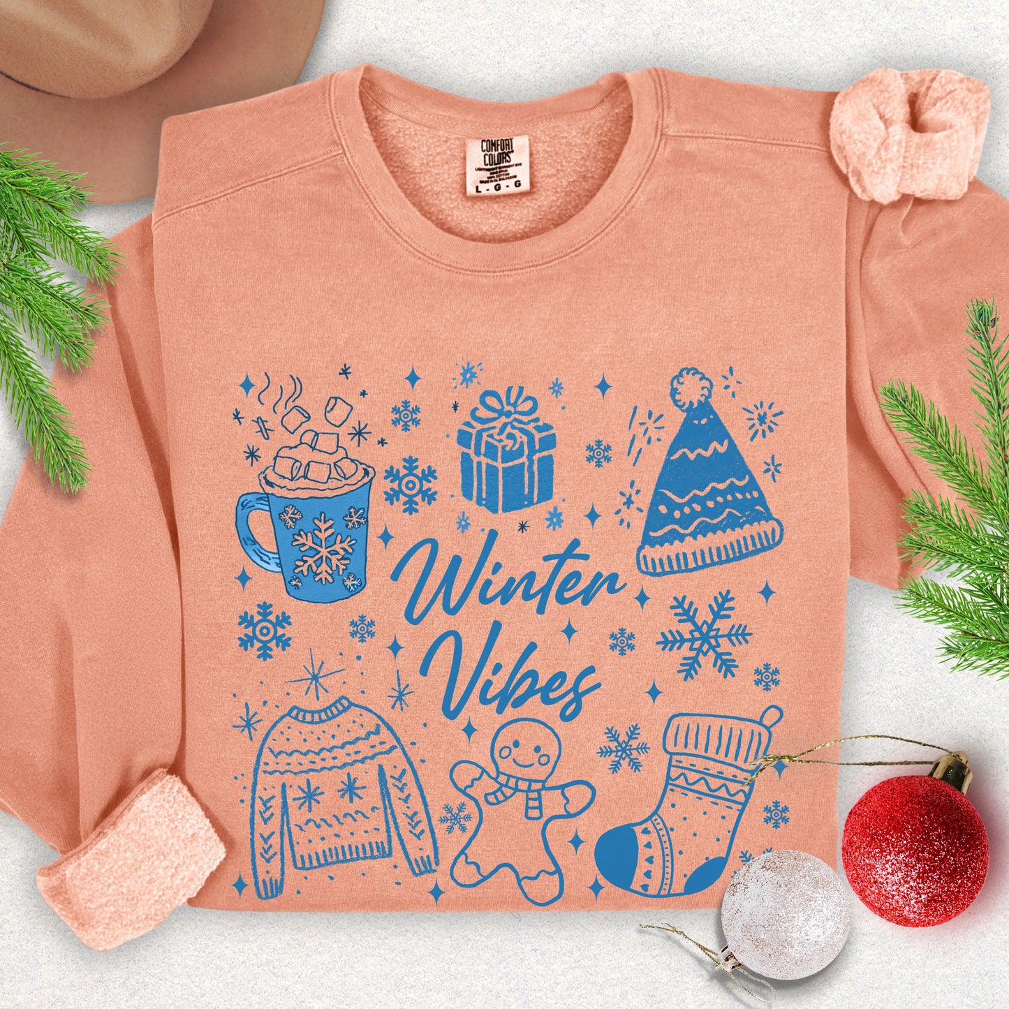 Cozy Winter Vibes Lightweight Sweatshirt