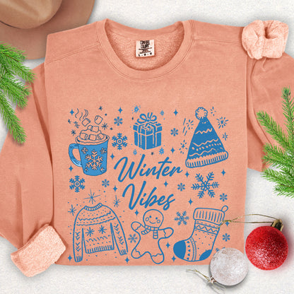 Cozy Winter Vibes Lightweight Sweatshirt