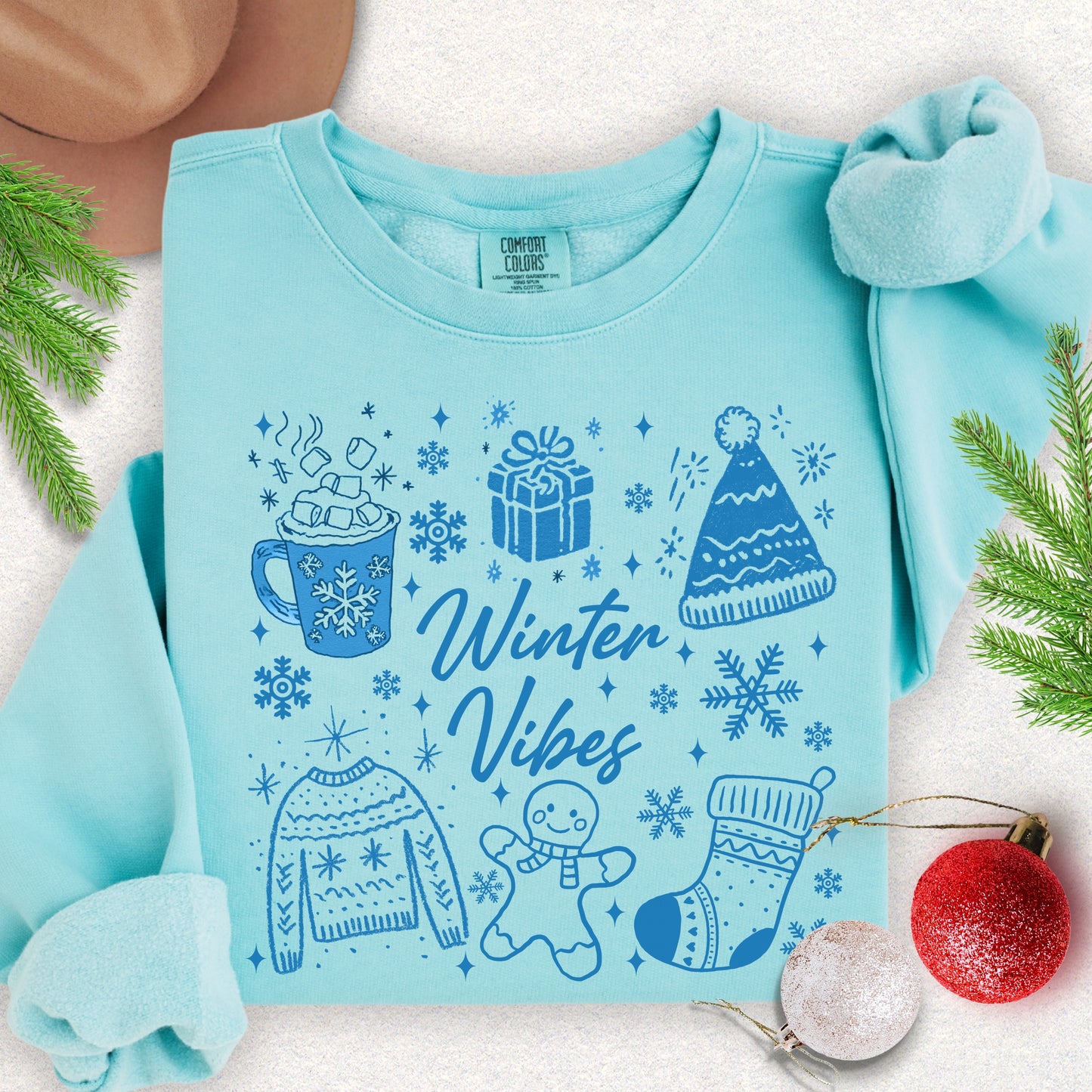 Cozy Winter Vibes Lightweight Sweatshirt