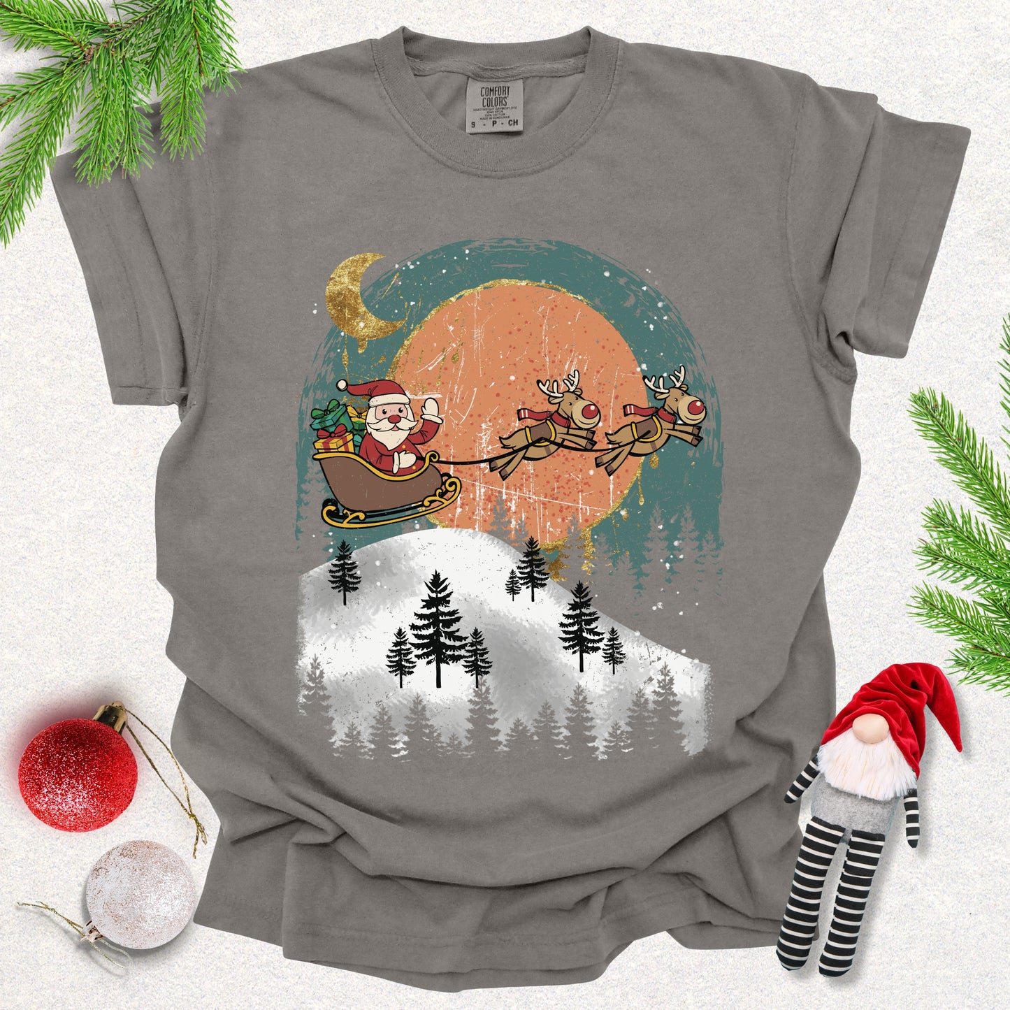 Festive Santa Sleigh Tee