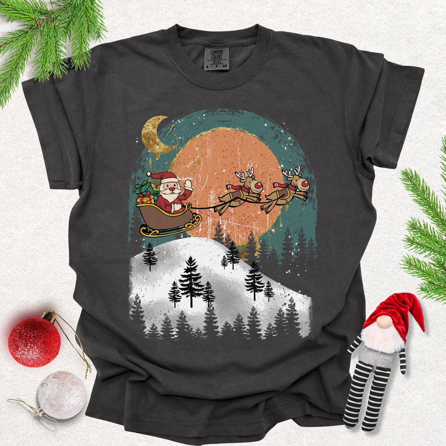 Festive Santa Sleigh Tee