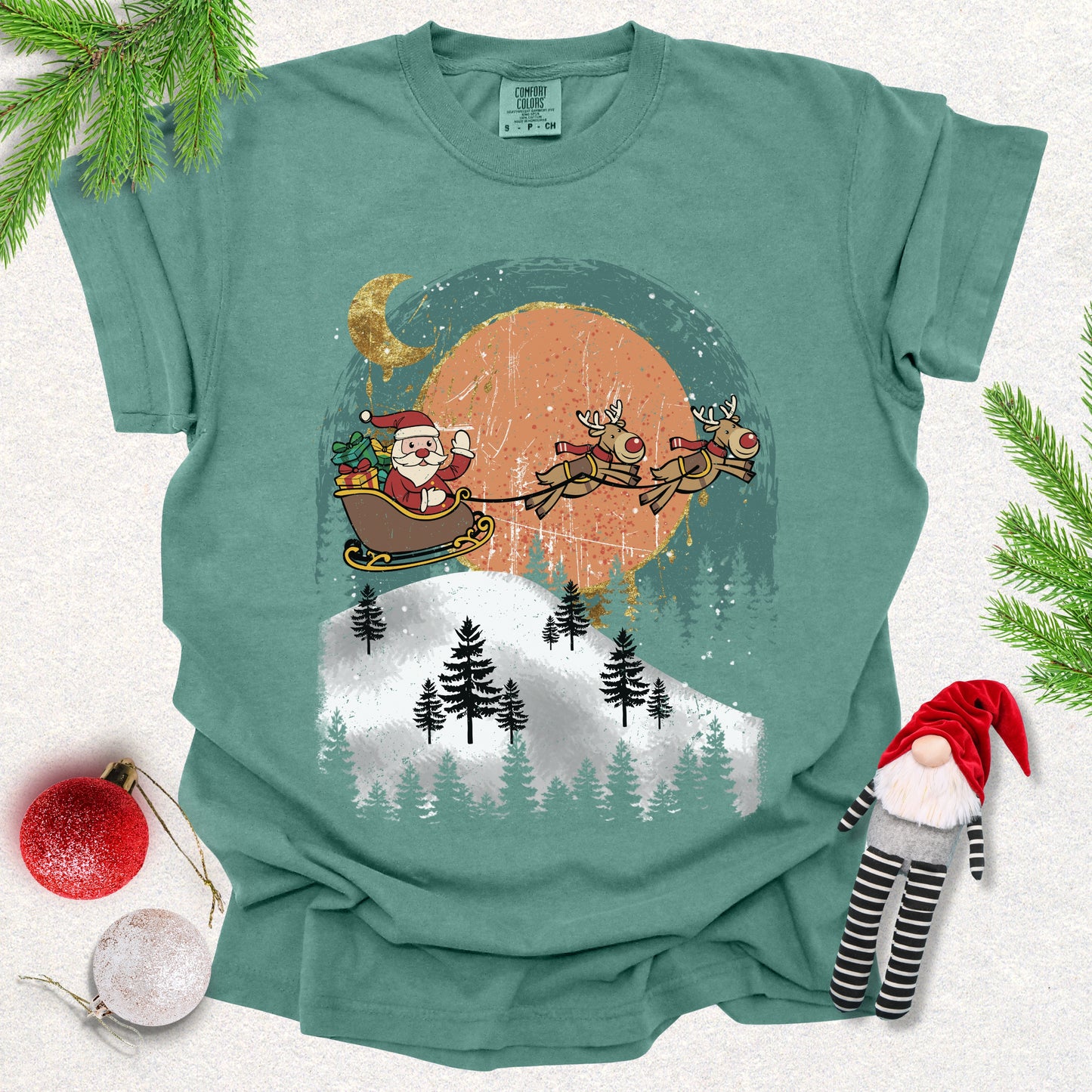 Festive Santa Sleigh Tee
