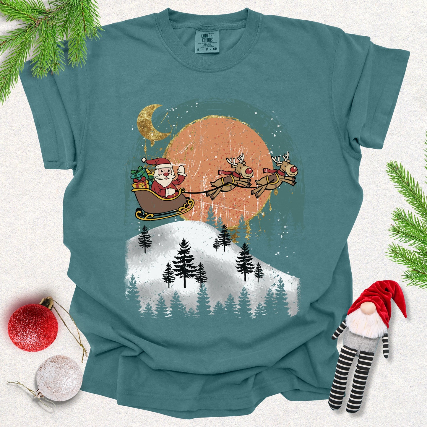Festive Santa Sleigh Tee