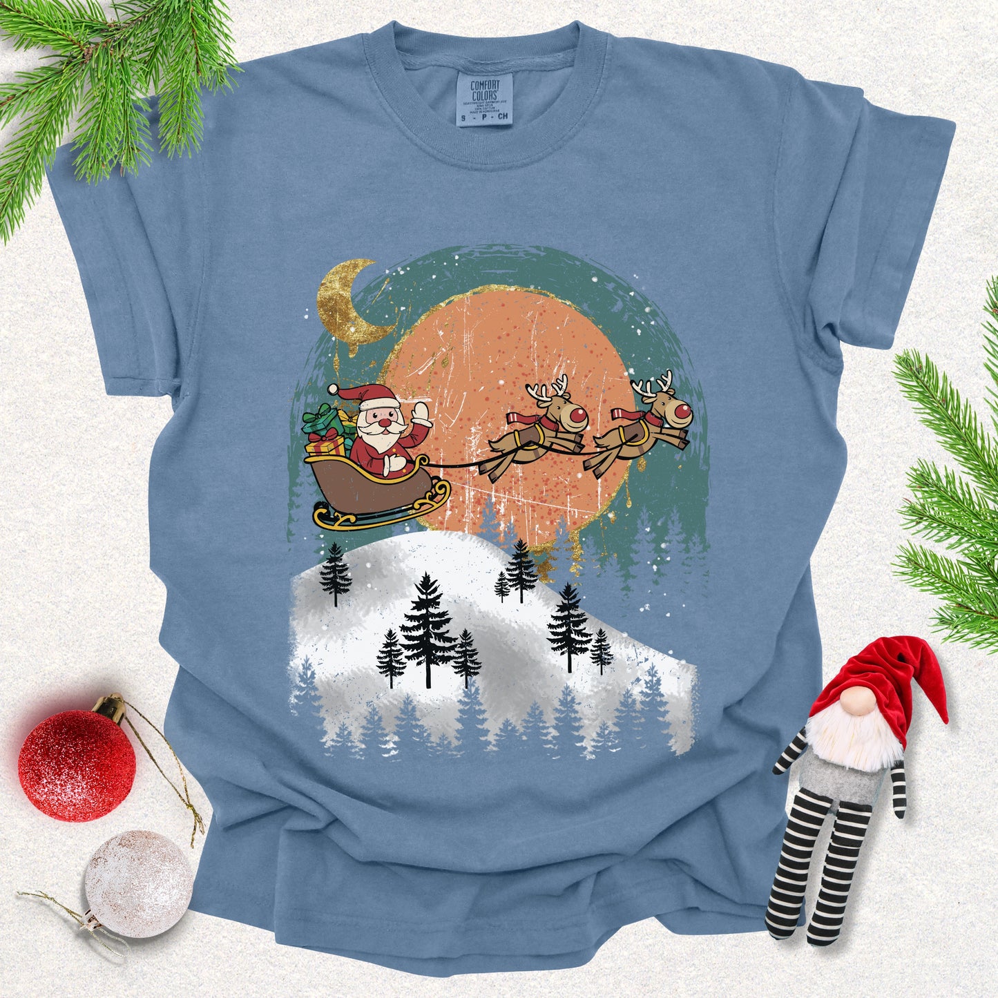 Festive Santa Sleigh Tee