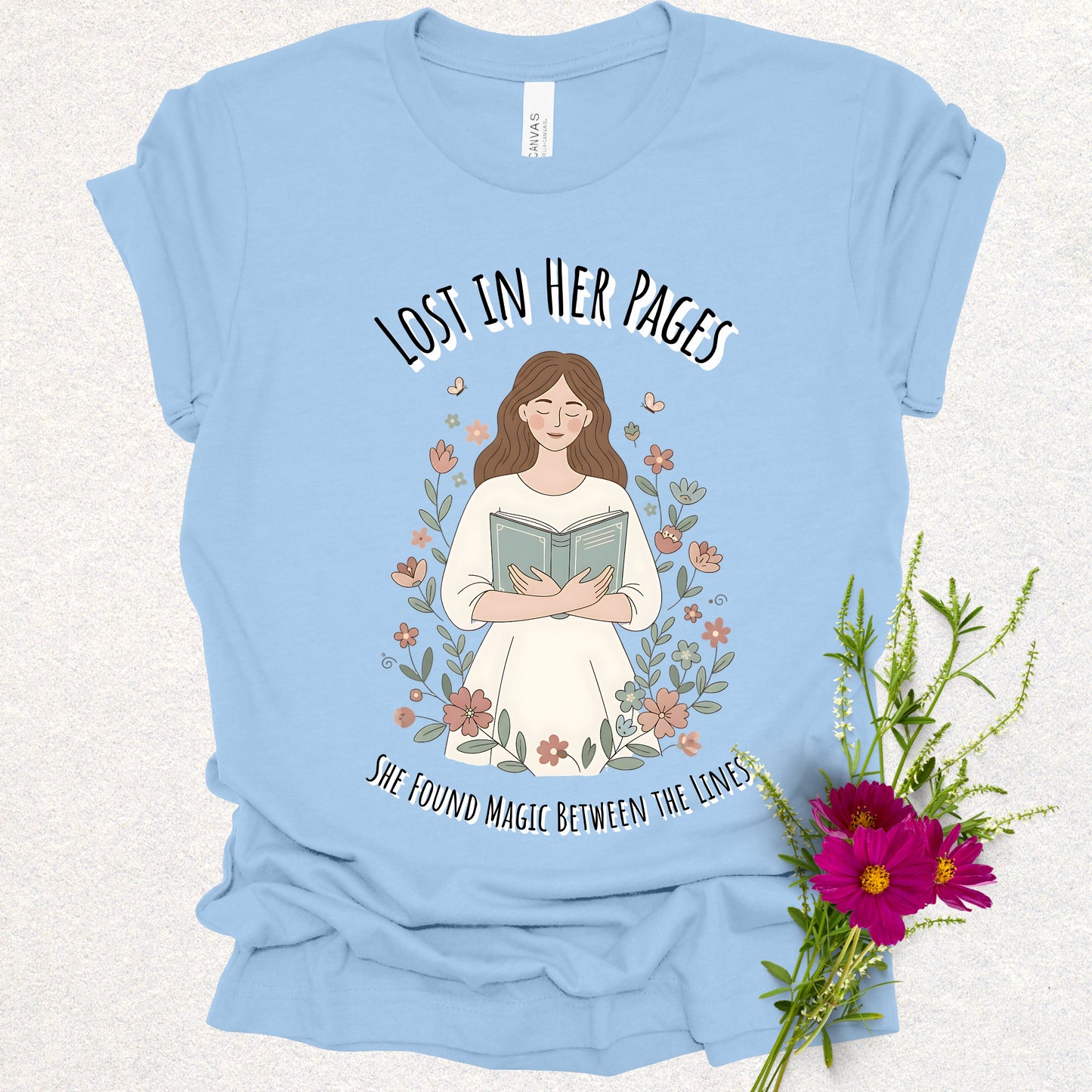 Book Lover's "Lost In Her Pages" Tee