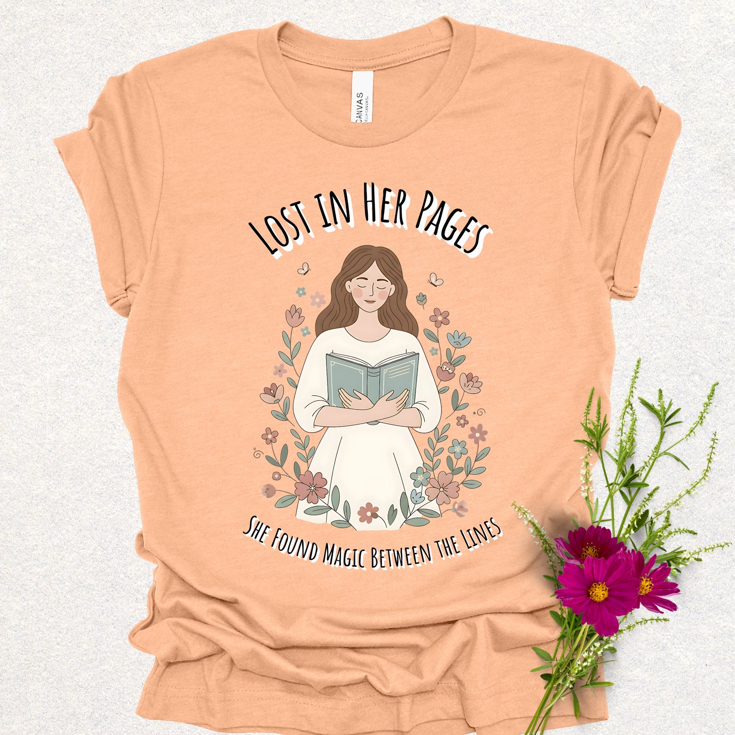 Book Lover's "Lost In Her Pages" Tee