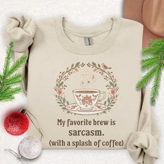 Sarcasm & Coffee Crewneck Sweatshirt