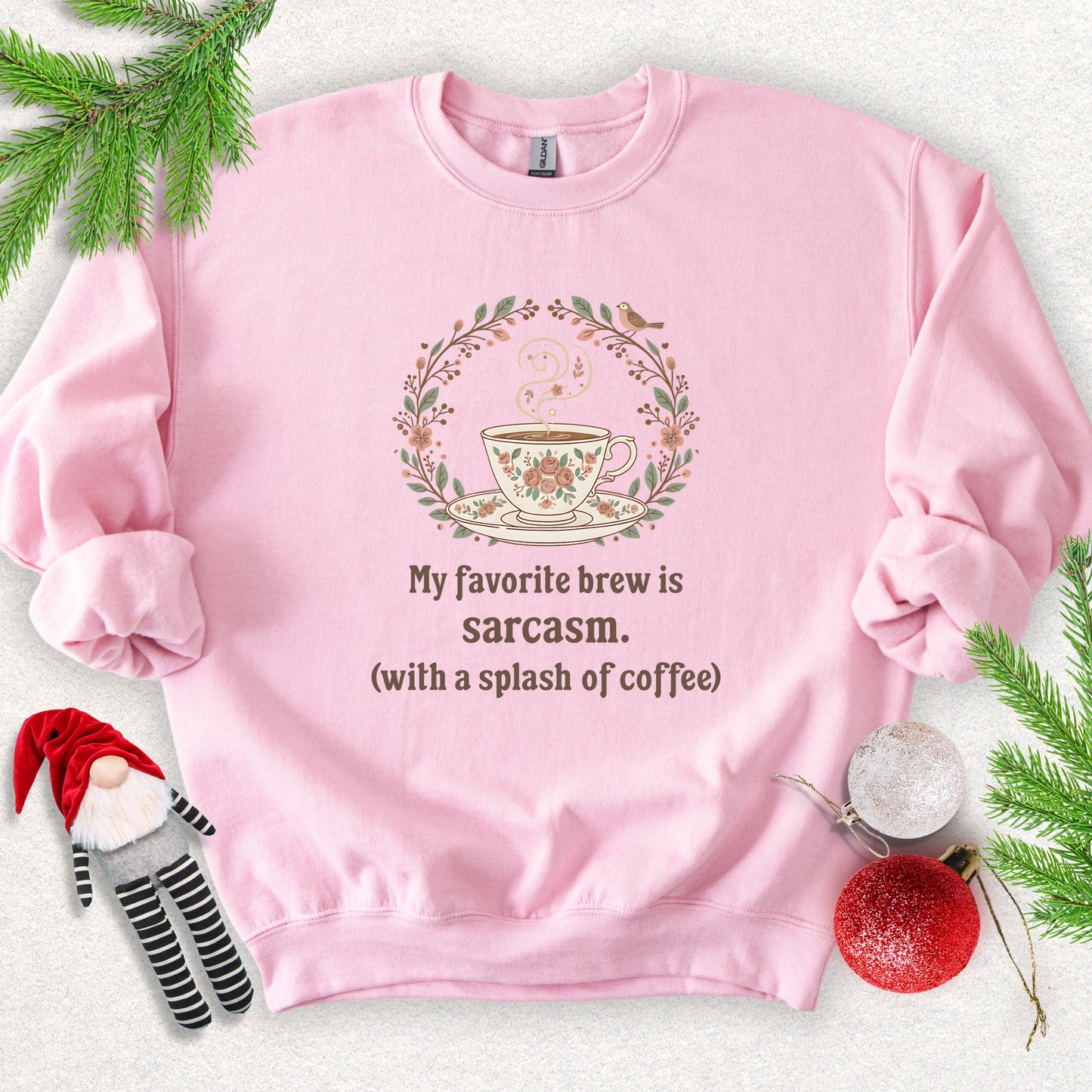 Sarcasm & Coffee Crewneck Sweatshirt