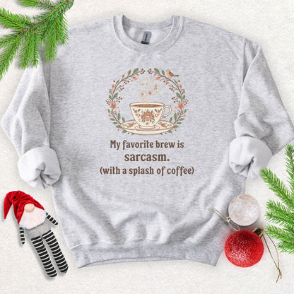 Sarcasm & Coffee Crewneck Sweatshirt