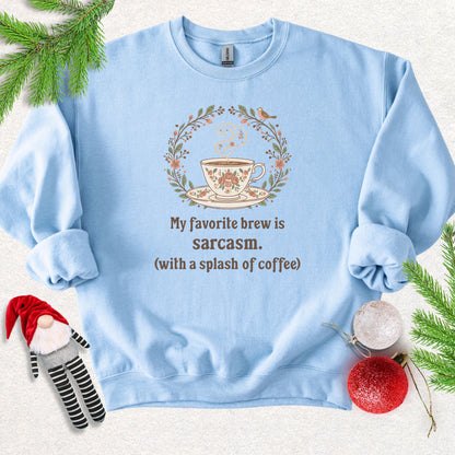 Sarcasm & Coffee Crewneck Sweatshirt