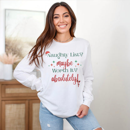 Festive 'Naughty List' Long Sleeve Shirt