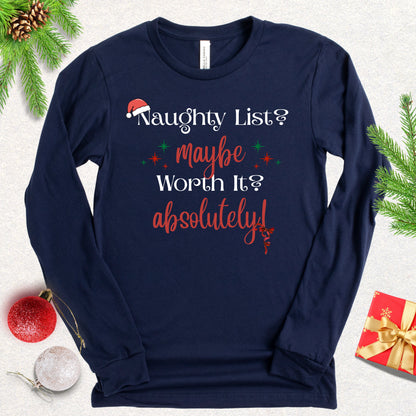 Festive 'Naughty List' Long Sleeve Shirt