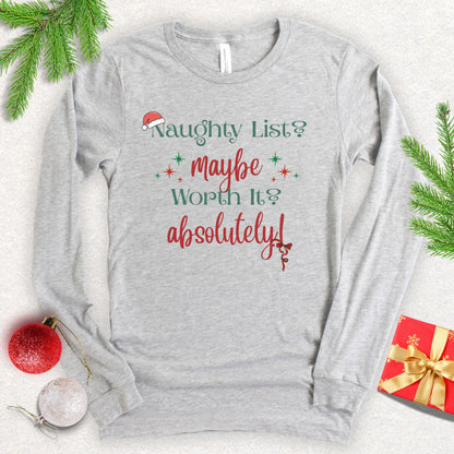 Festive 'Naughty List' Long Sleeve Shirt