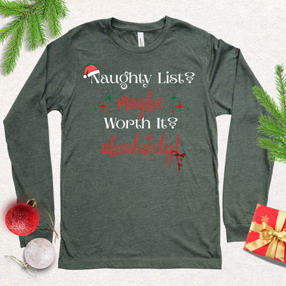 Festive 'Naughty List' Long Sleeve Shirt