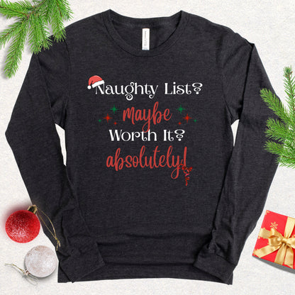 Festive 'Naughty List' Long Sleeve Shirt