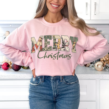 Vintage Merry Christmas Crewneck Sweatshirt