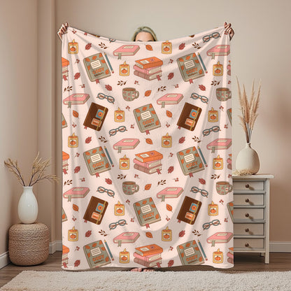Cozy Book Time Sherpa Fleece Blanket