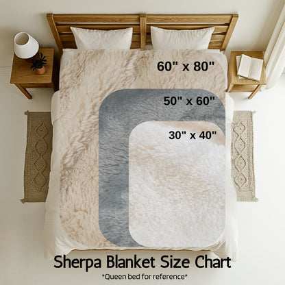 Floral Santa Sleigh Luxurious Sherpa Fleece Blanket