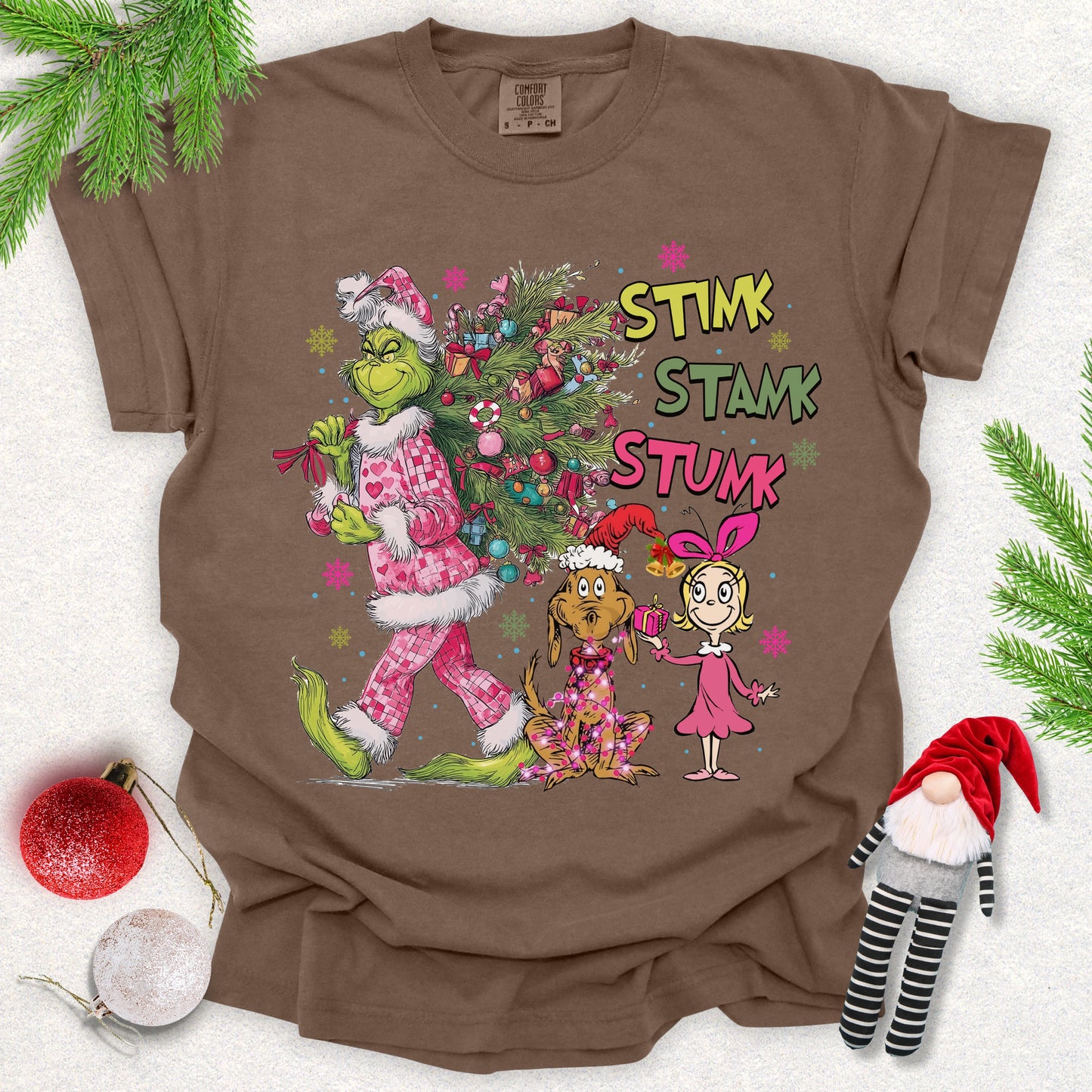 Whimsical Holiday Grinch Tee