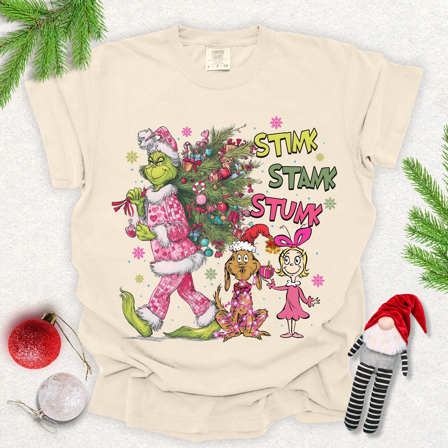 Whimsical Holiday Grinch Tee
