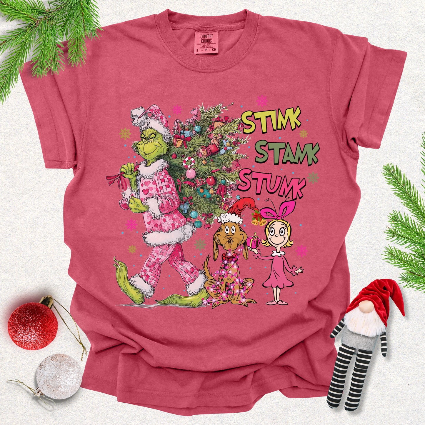 Whimsical Holiday Grinch Tee