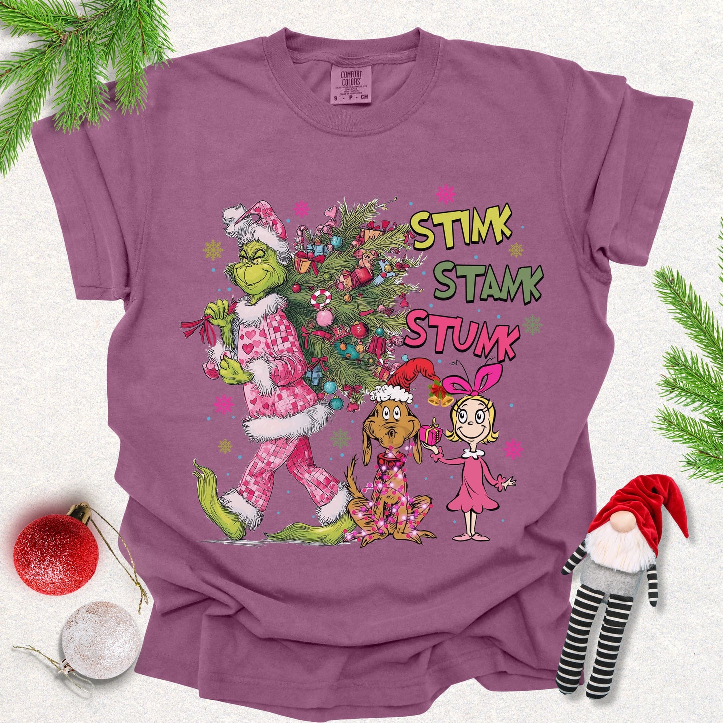 Whimsical Holiday Grinch Tee