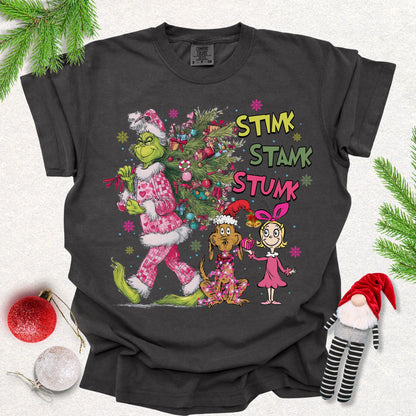 Whimsical Holiday Grinch Tee