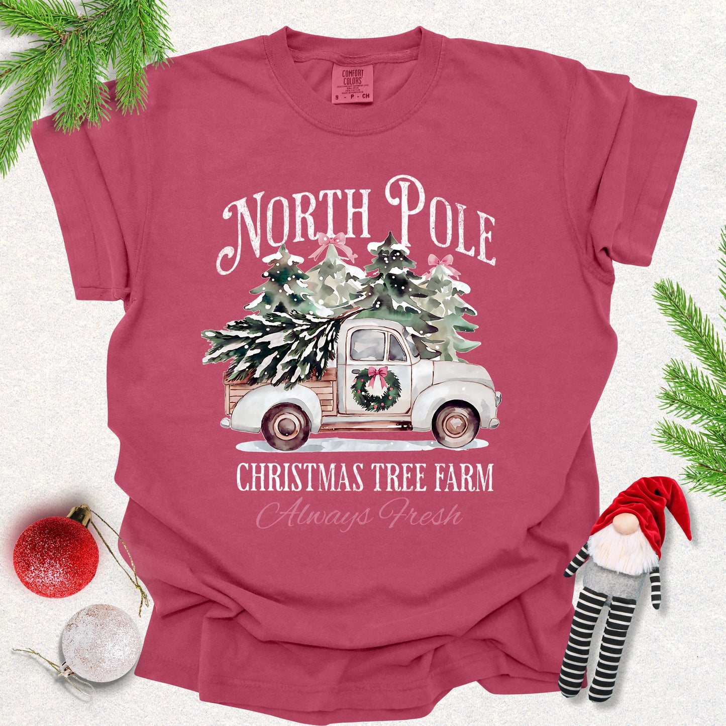 North Pole Christmas Tree Farm Tee