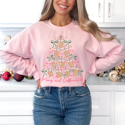 Merry and Caffeinated Crewneck Sweatshirt