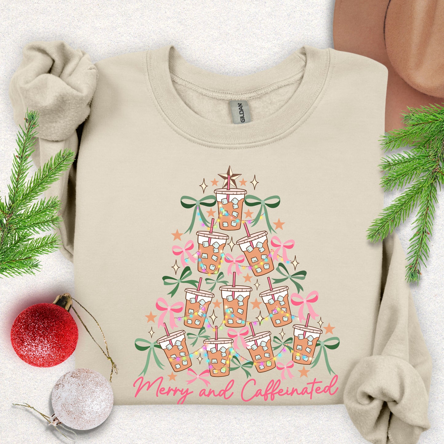 Merry and Caffeinated Crewneck Sweatshirt