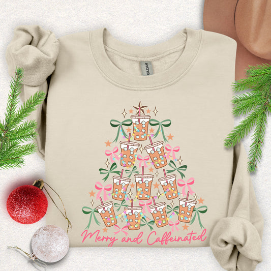 Merry and Caffeinated Crewneck Sweatshirt