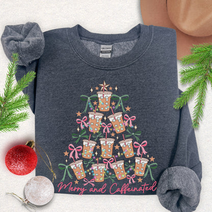 Merry and Caffeinated Crewneck Sweatshirt