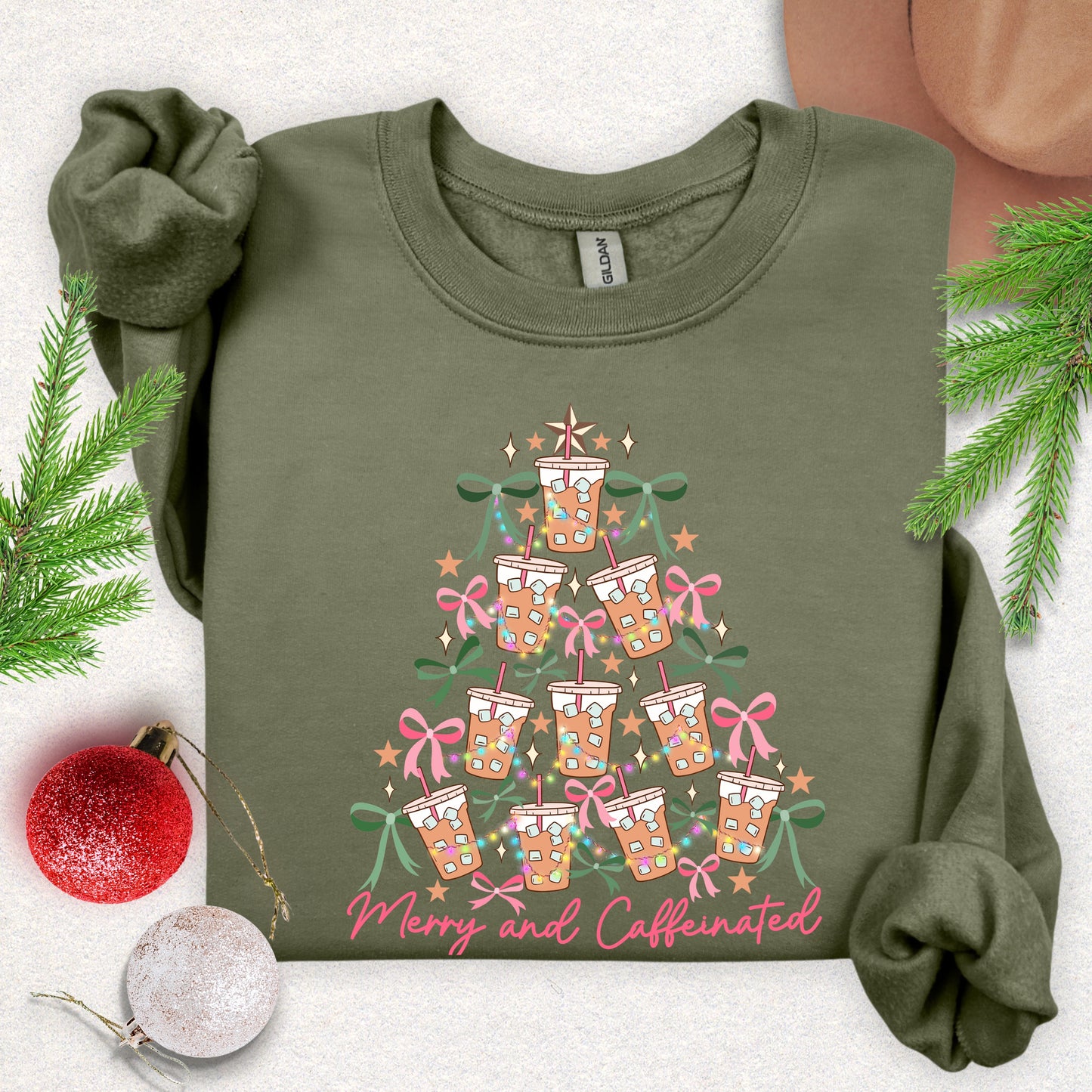 Merry and Caffeinated Crewneck Sweatshirt