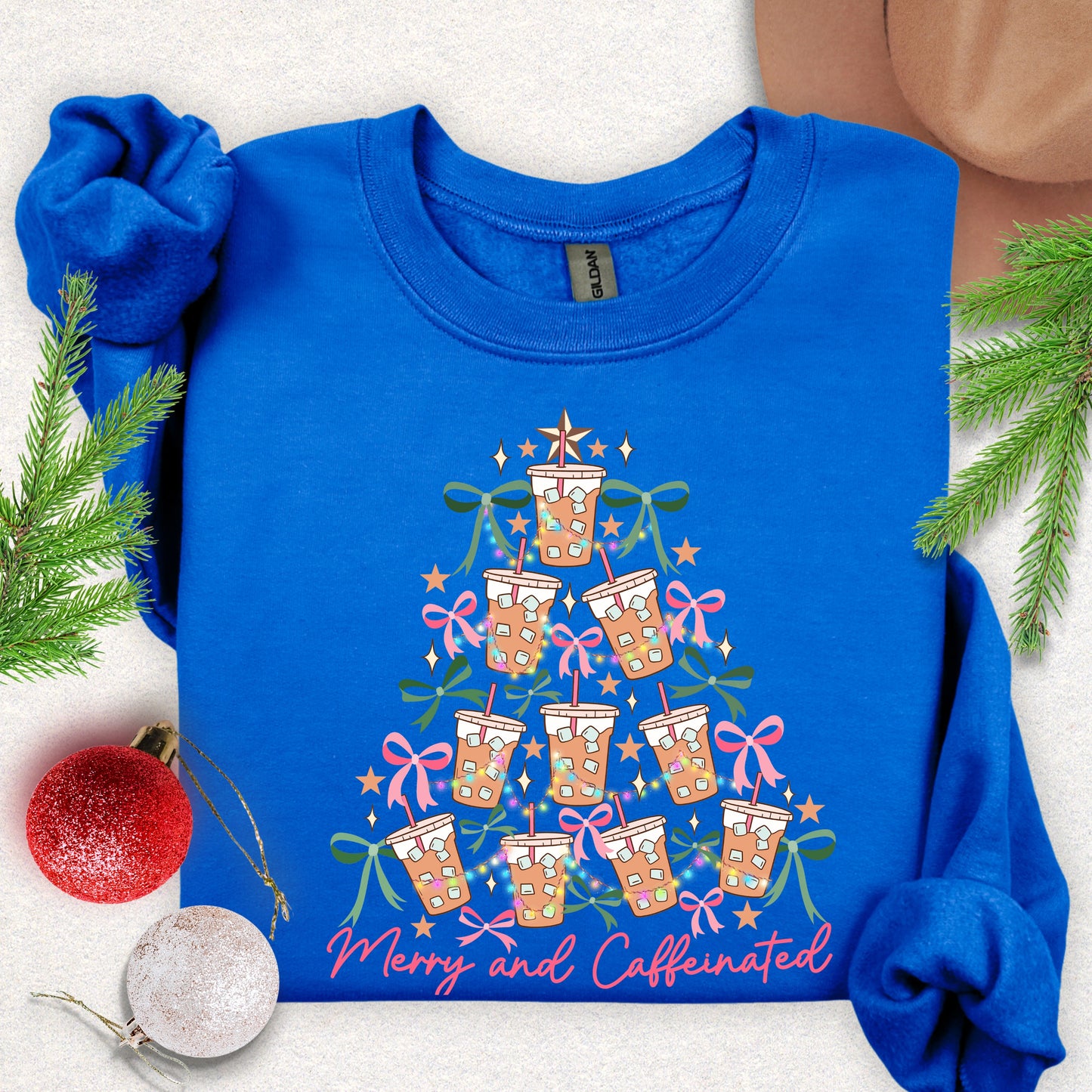 Merry and Caffeinated Crewneck Sweatshirt