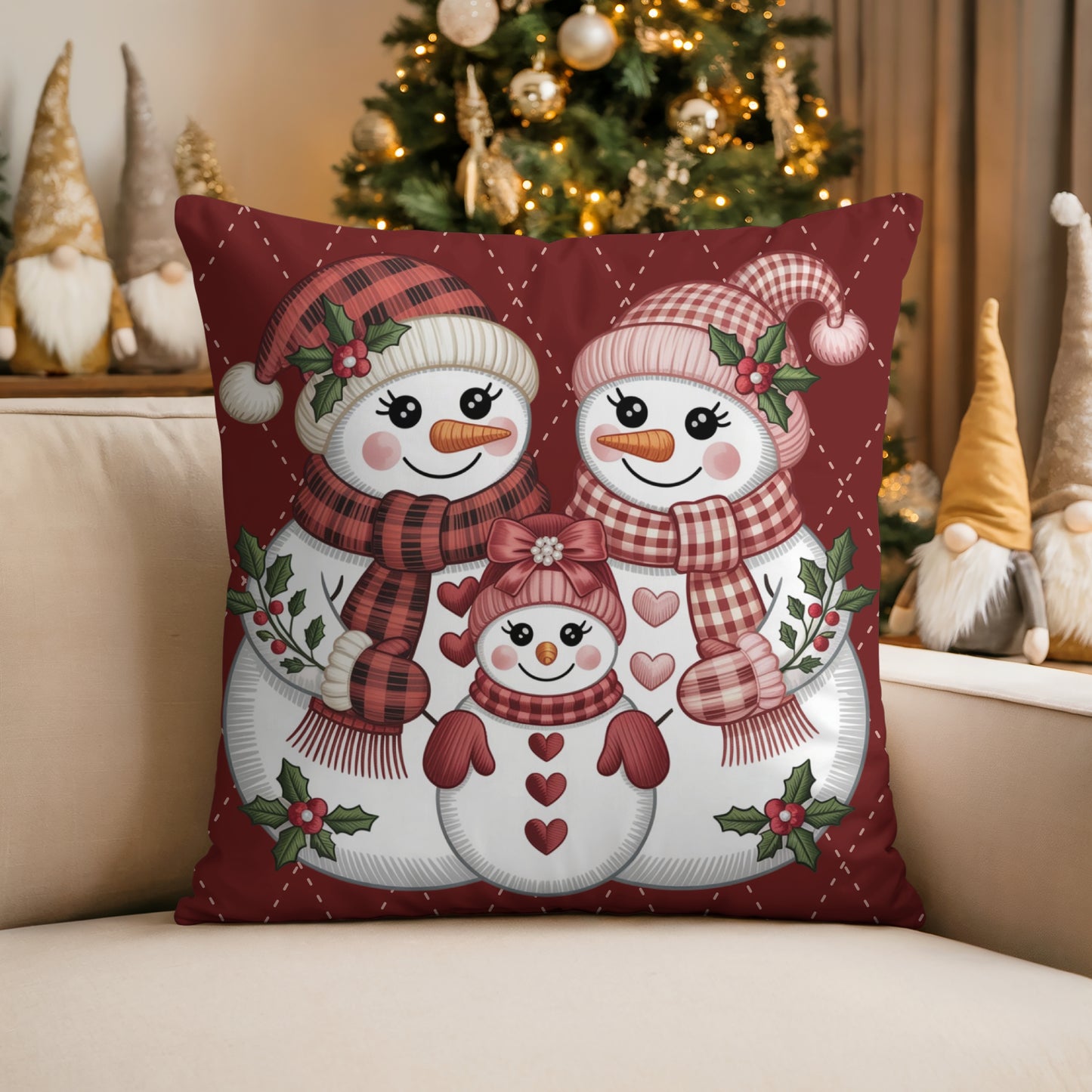Festive Snowman Pillowcase