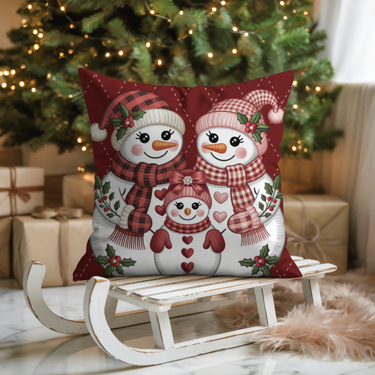 Festive Snowman Pillowcase