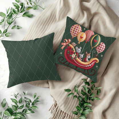 Festive Snowman Faux Suede Pillowcase