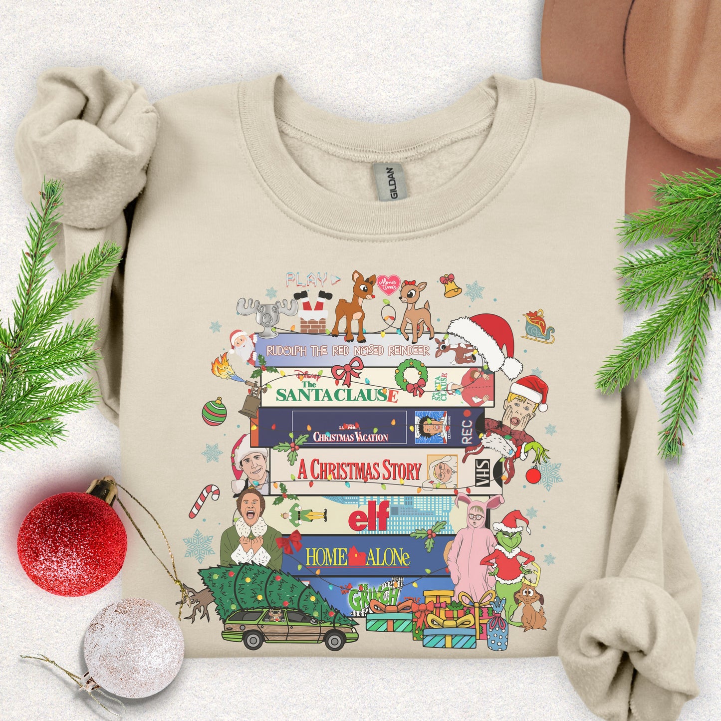 90's Christmas Crewneck Sweatshirt