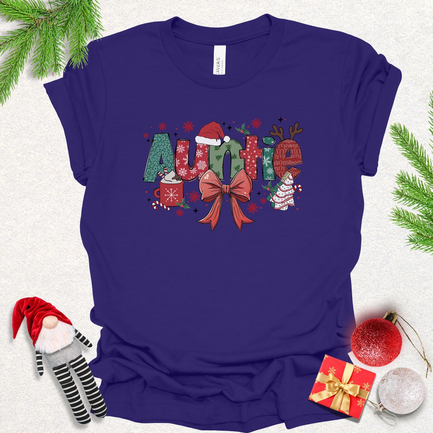 Festive Auntie Christmas Tee