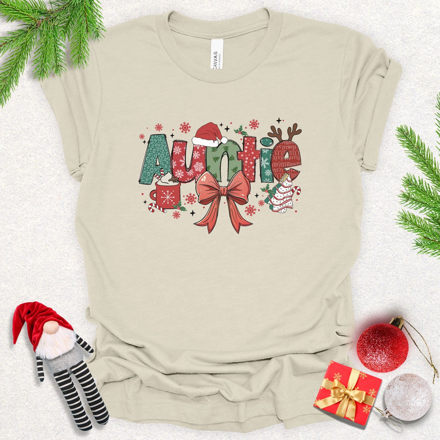 Festive Auntie Christmas Tee
