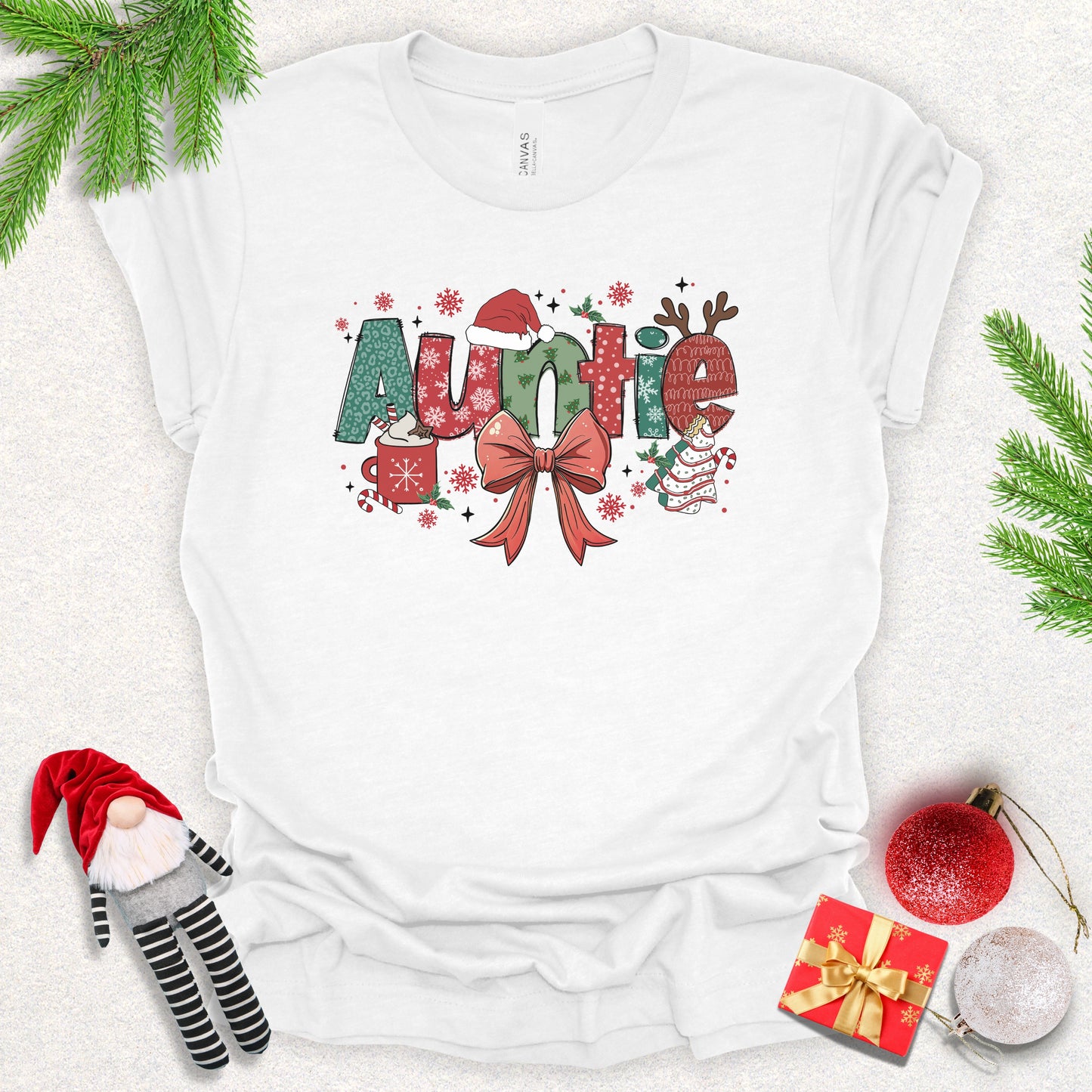 Festive Auntie Christmas Tee