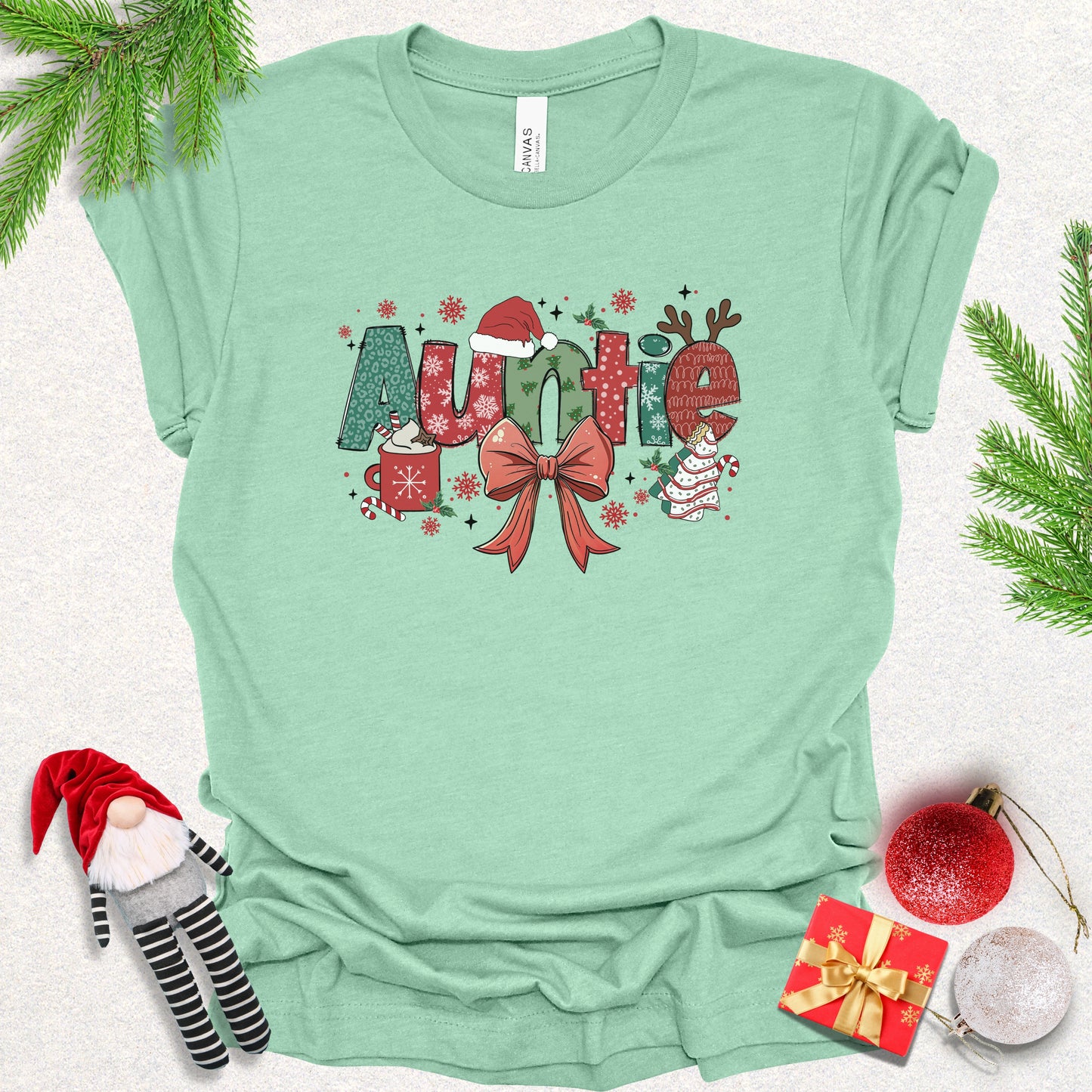 Festive Auntie Christmas Tee