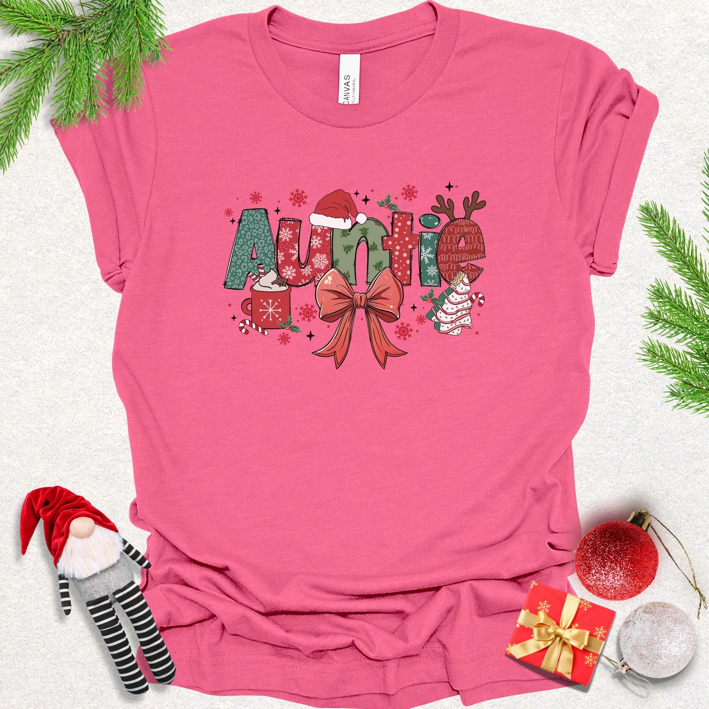 Festive Auntie Christmas Tee