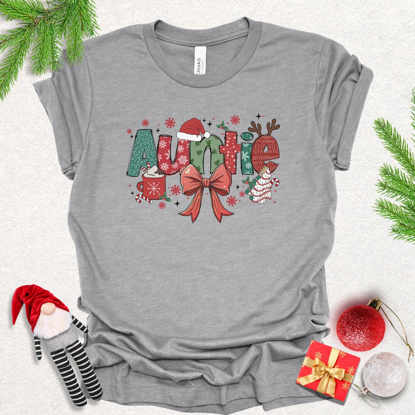 Festive Auntie Christmas Tee